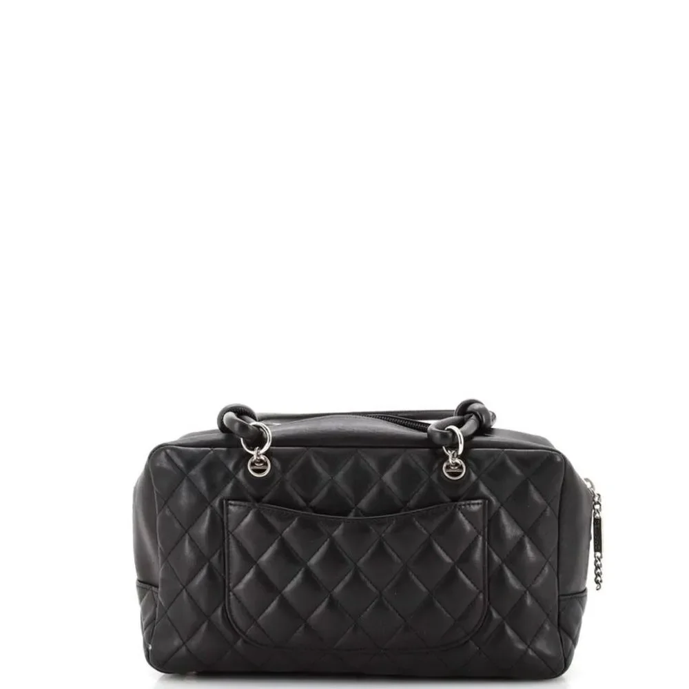 Chanel Cambon Bowler Bag Quilted Leather Medium Black - Picture 5 of 13
